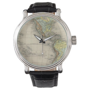 Welthypsometric Karten Armbanduhr