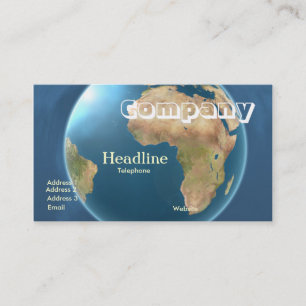 Weltinternationale Kugel-Visitenkarte /2012 Cldr Visitenkarte