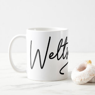 Weltjugend, deutsches Wort, Welt Kaffeetasse