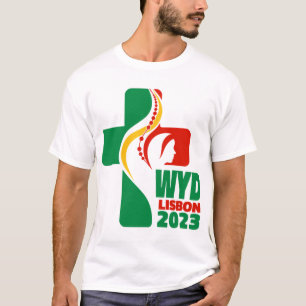 Weltjugendtag des Jahres Lissabon 2023 offizielles T-Shirt