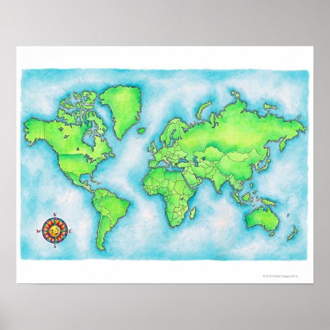 Weltkarte 15 poster (Vorne)