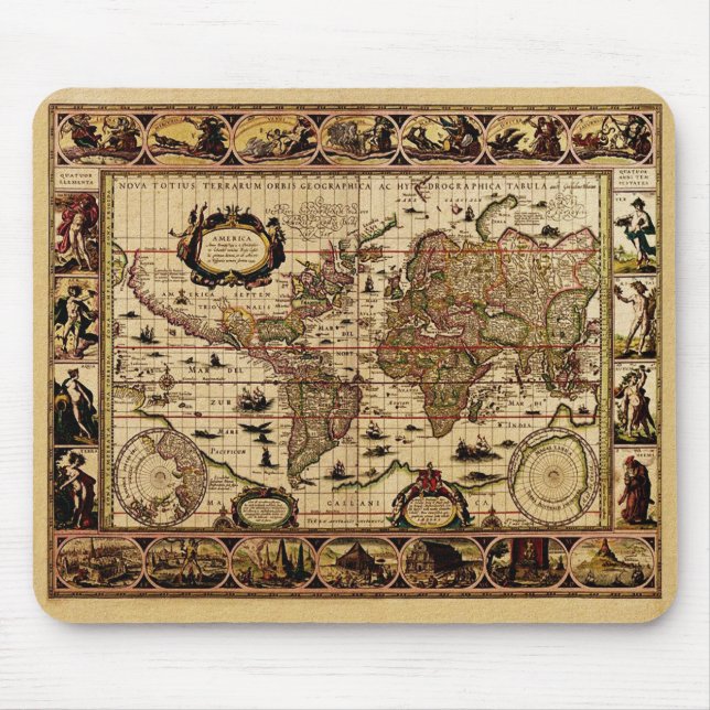 Weltkarte 1635 mousepad (Vorne)