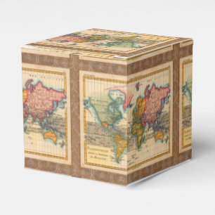 Weltkarte 1780 Bonne Antique Planisphäre Geschenkschachtel