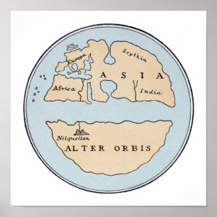 WELTKARTE, 1. JAHRHUNDERT POSTER