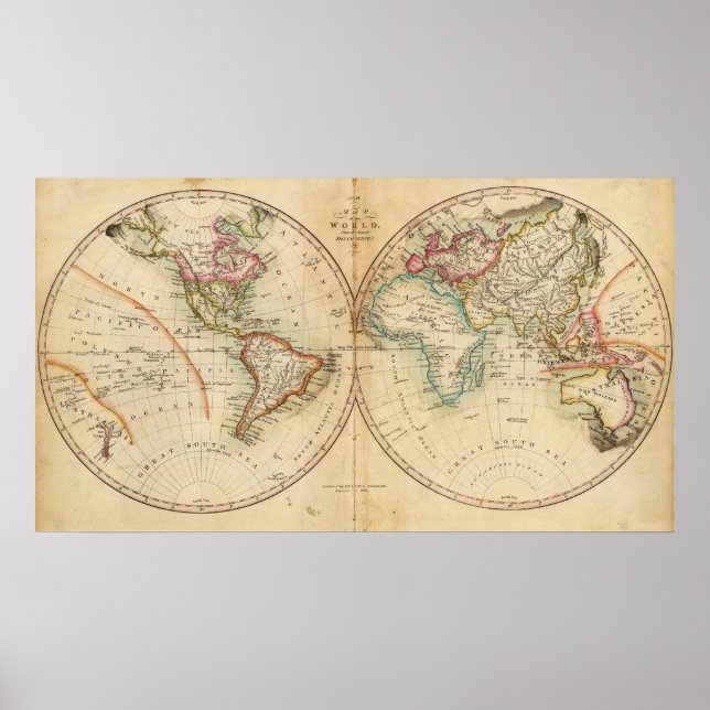 Weltkarte 3 poster (Vorne)