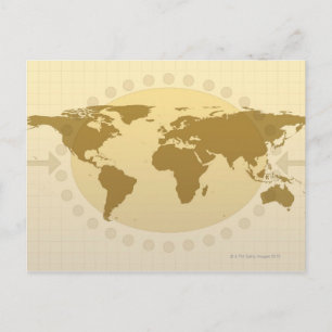 Weltkarte 5 postkarte