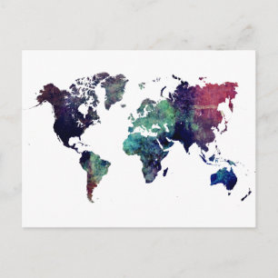 Weltkarte 6 postkarte