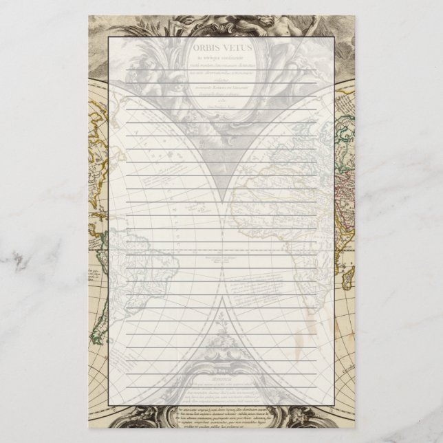 Weltkarte 8 briefpapier (Vorderseite)