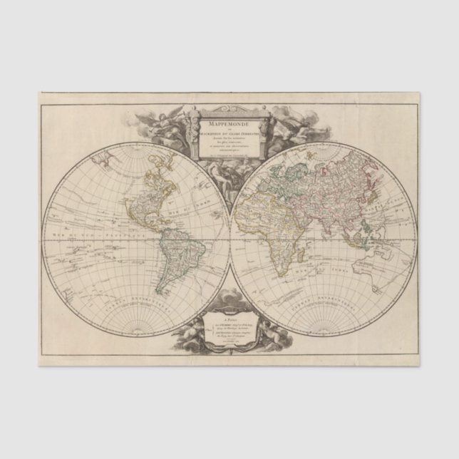Weltkarte 9 seidenpapier (Vorderseite)