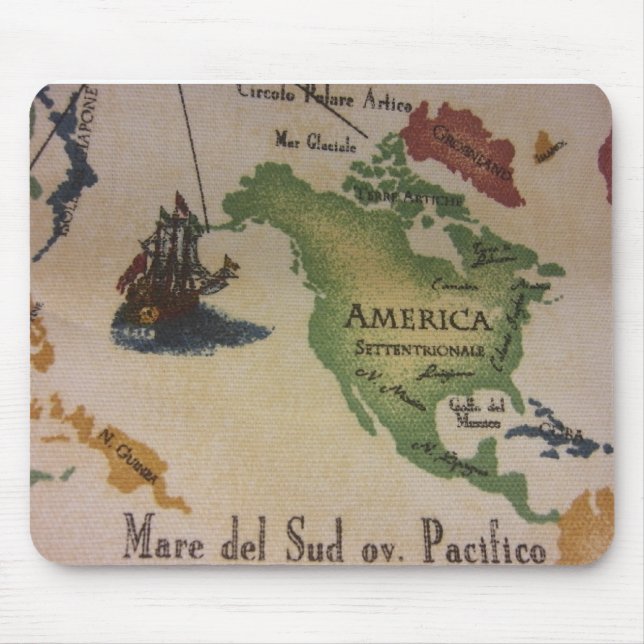 Weltkarte - Amerika Mousepad (Vorne)