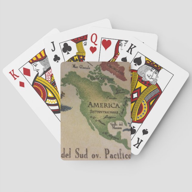 Weltkarte - Amerika Spielkarten (Rückseite)