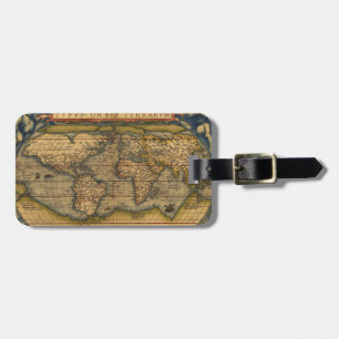 Weltkarte Antik Ortelius Europa Reise Gepäckanhänger