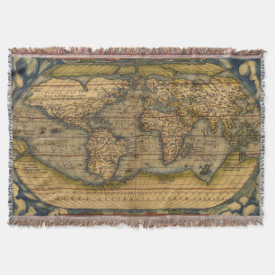 Weltkarte Antique Ortelius Decke