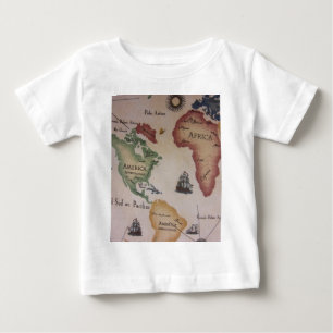 Weltkarte — Atlantik Baby T-shirt