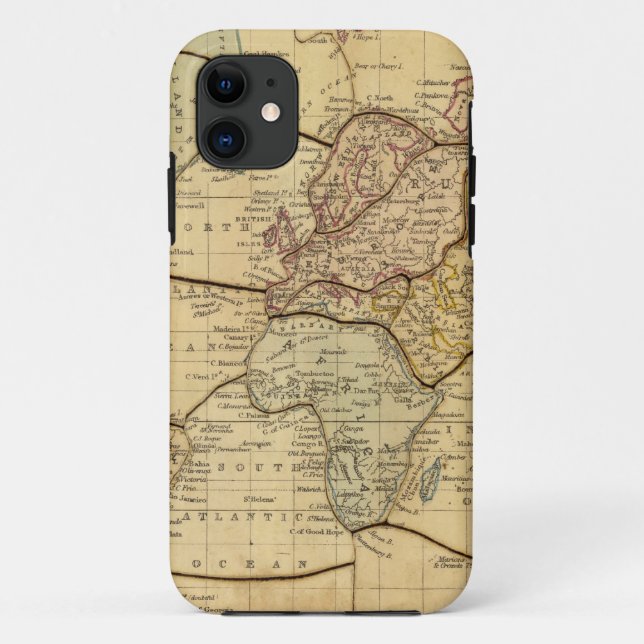 Weltkarte auf Mercators Projektion Case-Mate iPhone Hülle (Rückseite)