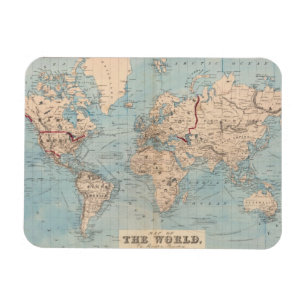 Weltkarte auf Mercators Projektion Magnet