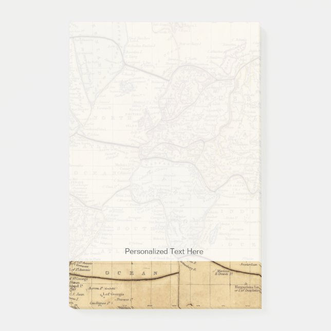 Weltkarte auf Mercators Projektion Post-it Klebezettel (Vorderseite)