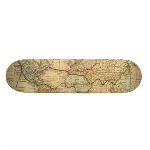 Weltkarte auf Mercators Projektion Skateboard