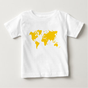 Weltkarte - Bernstein Baby T-shirt
