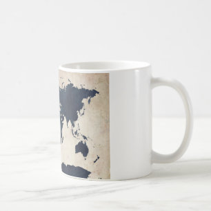 Weltkarte beunruhigte Marine Tasse