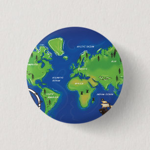 Weltkarte Button