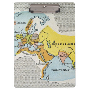 WELTKARTE, c1300. Klemmbrett