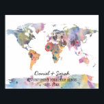 Weltkarte der Aquarellbilder für abstrakte Kunst Poster<br><div class="desc">Fun Aquarell World Poster. Dekonstruiert von The Künstlerisch Apples Limited</div>