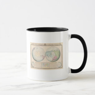 Weltkarte der Doppelhalbkugel Tasse