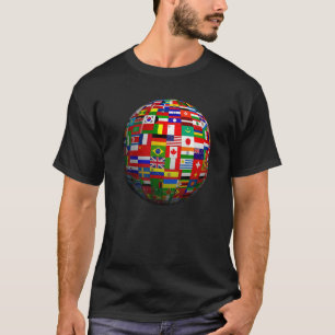 Weltkarte der Flaggen Globe Atlas T-Shirt