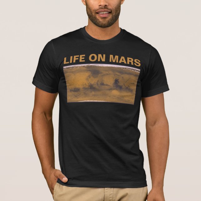 Weltkarte der Mars Roten Planeten per Satellit T-Shirt (Vorderseite)