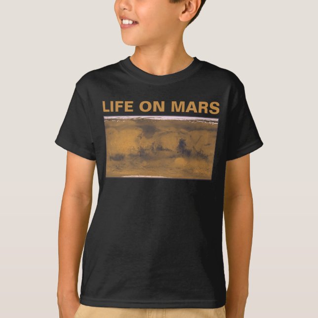 Weltkarte der Mars Roten Planeten per Satellit T-Shirt (Vorderseite)