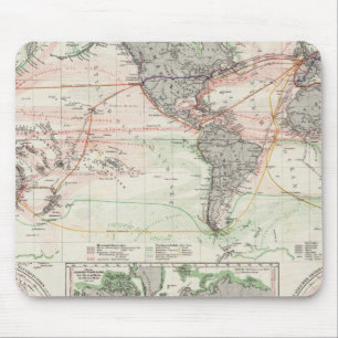 Weltkarte der Meeresströmungen Mousepad