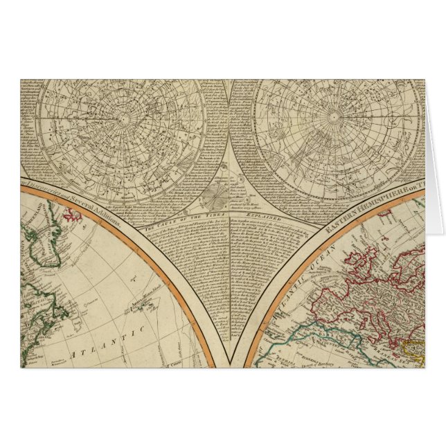 Weltkarte der Nordhalbkugel (Vorderseite (Horizontal))