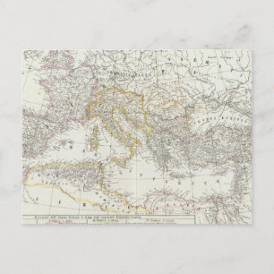 Weltkarte der östlichen Hemisphäre Postkarte