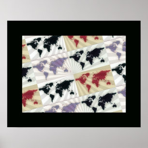 Weltkarte der visuellen Künste Poster