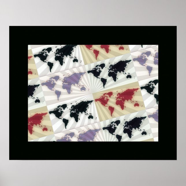 Weltkarte der visuellen Künste Poster (Vorne)