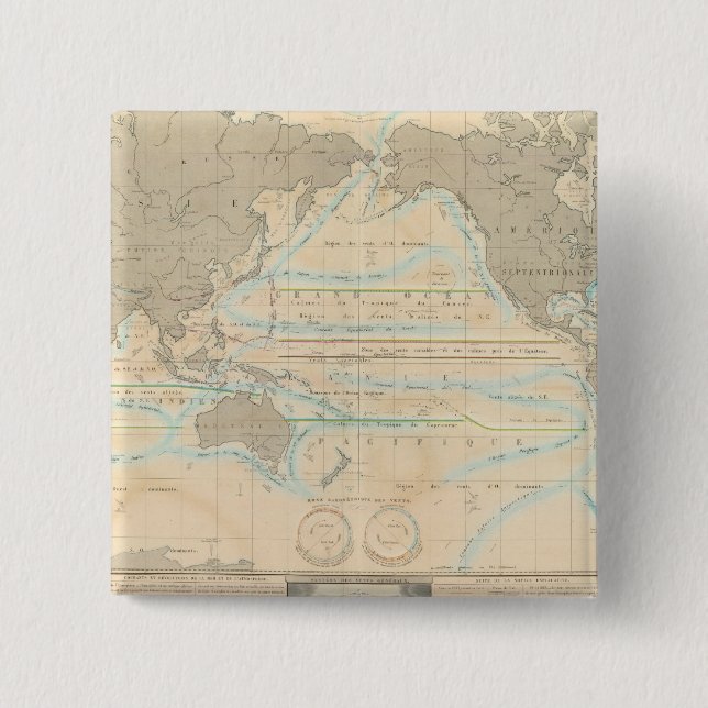 Weltkarte des Klimas Button (Vorderseite)