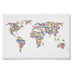 Weltkarte des Nebelfilters Fotodruck