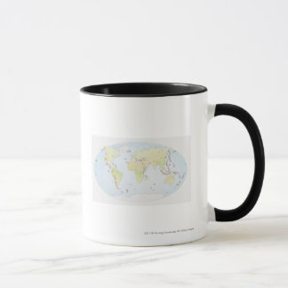 Weltkarte, die Standorte der vulkanischen Tasse