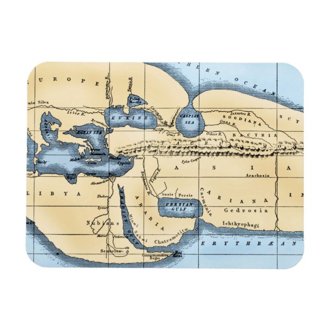 WELTKARTE: ERATOSTHEN MAGNET (Horizontal)