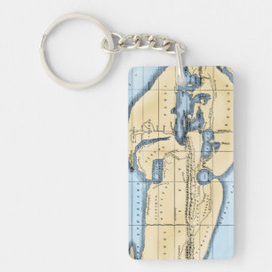 WELTKARTE: ERATOSTHENES SCHLÜSSELANHÄNGER