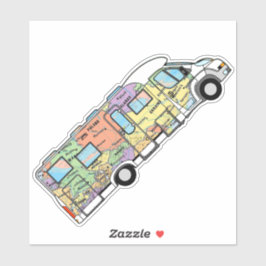 Weltkarte für das reisende RV-Motorhome Aufkleber