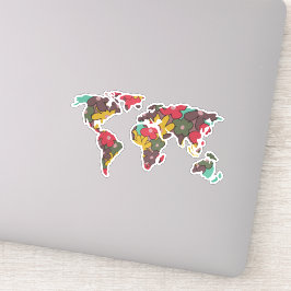 Weltkarte für Frauen Aufkleber