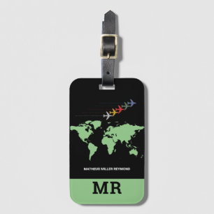  Weltkarte für internationales Reisegepäck Gepäckanhänger