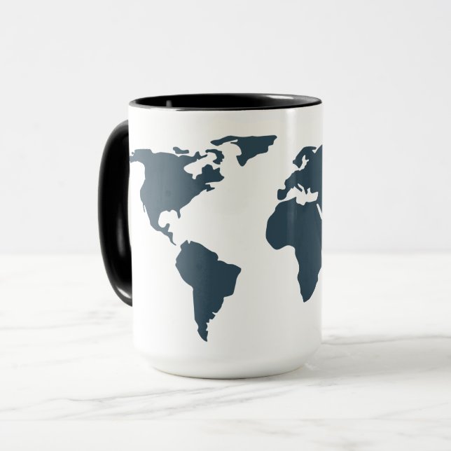 Weltkarte Geografie Globe Adventure Tasse (Vorderseite Links)