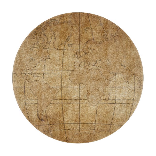 Weltkarte: Global Exploration Guide Schneidebrett (Vorderseite)