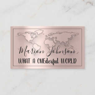 Weltkarte Globe Karte Reiseagentur Rose Logo QR