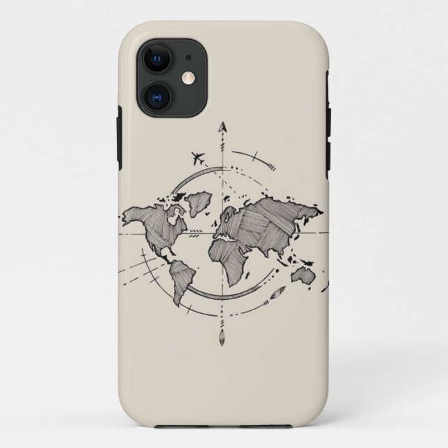 Weltkarte iPhone 11 Case - Travel Lover's (Rückseite)