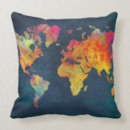 Weltkarte Kissen