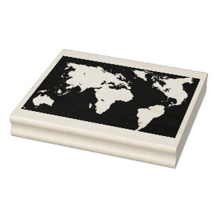 Weltkarte Kontinent Design Stempel
